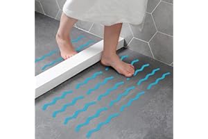 Shower Stickers Bathtub Strips Anti Slip - 24 Pcs Shower Floor Strips for Showers Non Slip, Adhesive Toilet Strip for Tub Sta