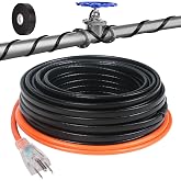 3FT-200FT Pipe Heating Cable for Water Pipes, Heat Tape for Water Pipe | Heat Cable for Water Pipes(Metal and Plastic), Pipe Heat Tape Keeps Water Flowing at -40&deg;F 5w/ft, 121V Plumbing