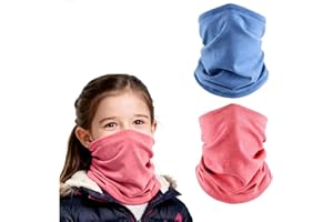 GLOBLYTE Kids Neck Warmer Gaiter, Winter Fleece Face Neck Cover Balaclava Windproof Cold Weather Face Mask for Boys Girls