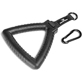 Bionic Body Tri Grip Handle with Carabiner Resistance Bands Single or Pair | 3 Hand Positions Clip Tubes Cables Pulleys Wide Close Rows Curls Fly