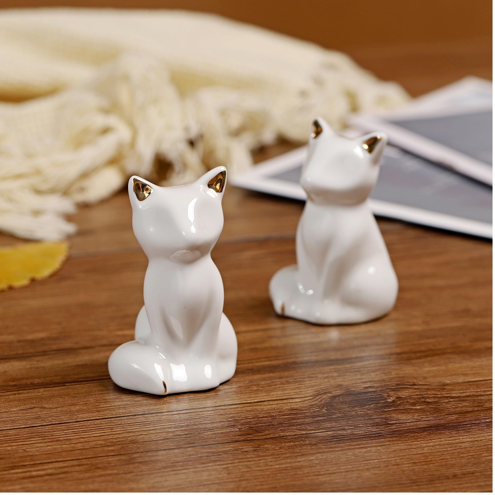 Photo 1 of 2Pcs Toilet Bolt Covers Decorative, Ceramic Toilet Screw Cover Caps, Cute Toilet Caps for Bottom of Toilet, Tall Toilet Floor Bolt Caps, Easy installation(White Cat, 2Pcs)