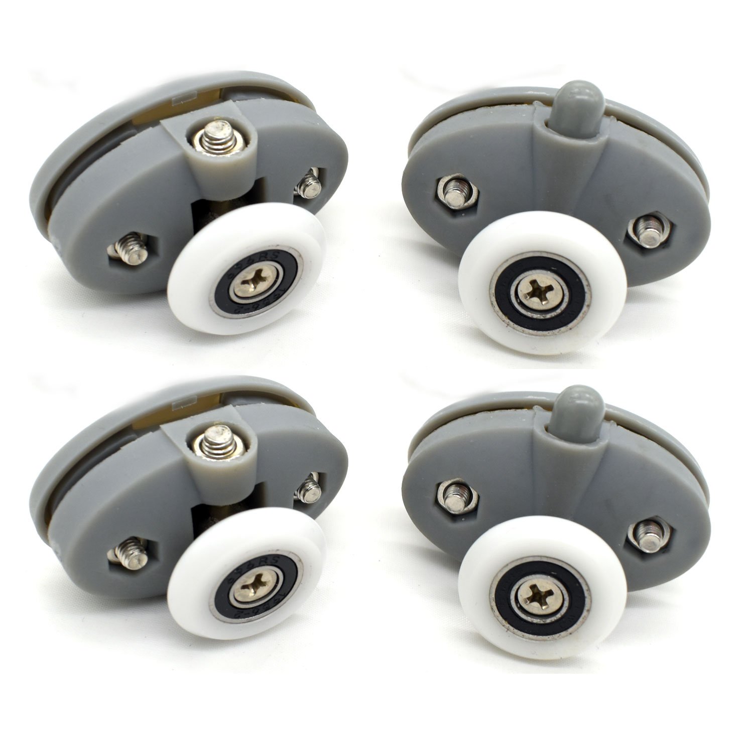Set of 4 Singel Shower Door Rollers/Runners/Wheels 23mm in Diameter Distance: 30mm (23mm Distance 30mm)