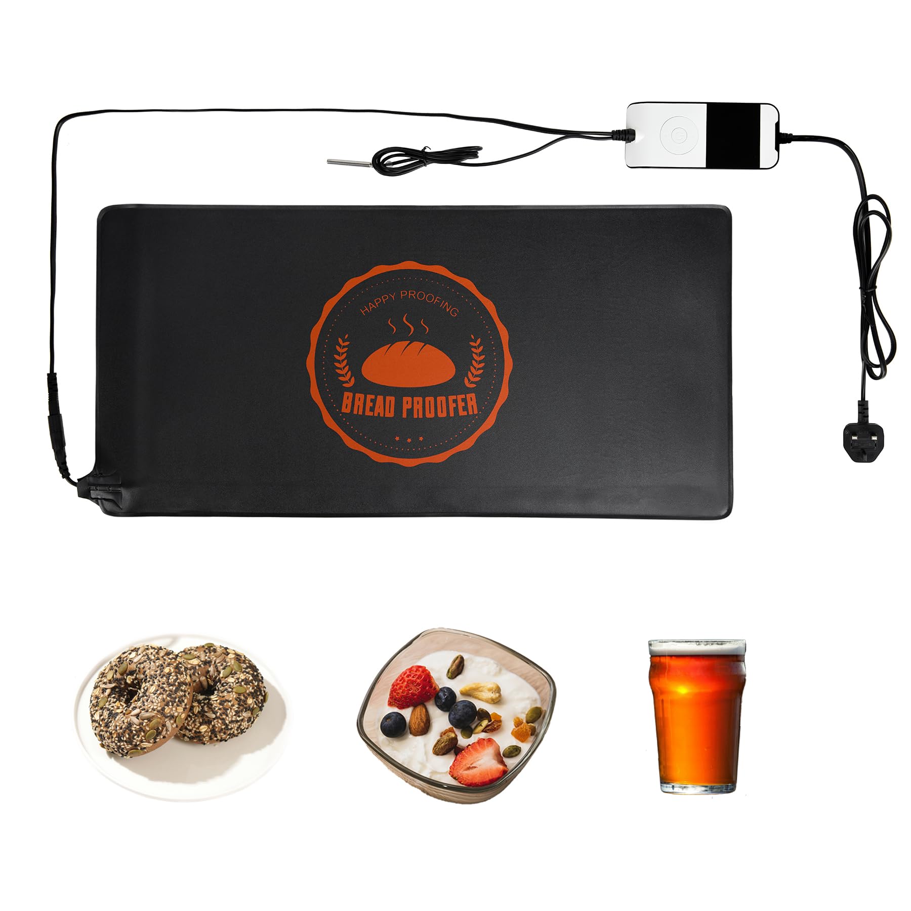 Bourske Bread Proofer Warming Mat, Adjustable Temperature Dough Starter Mat, Sourdough Dough Proofer for Making Bread