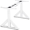 VWINDESK VJ205 Electric Height Adjustable Sitting Standing Desk Frame Sit Stand - Dual Motors 3 Stages Motorized Desk Base Only, White