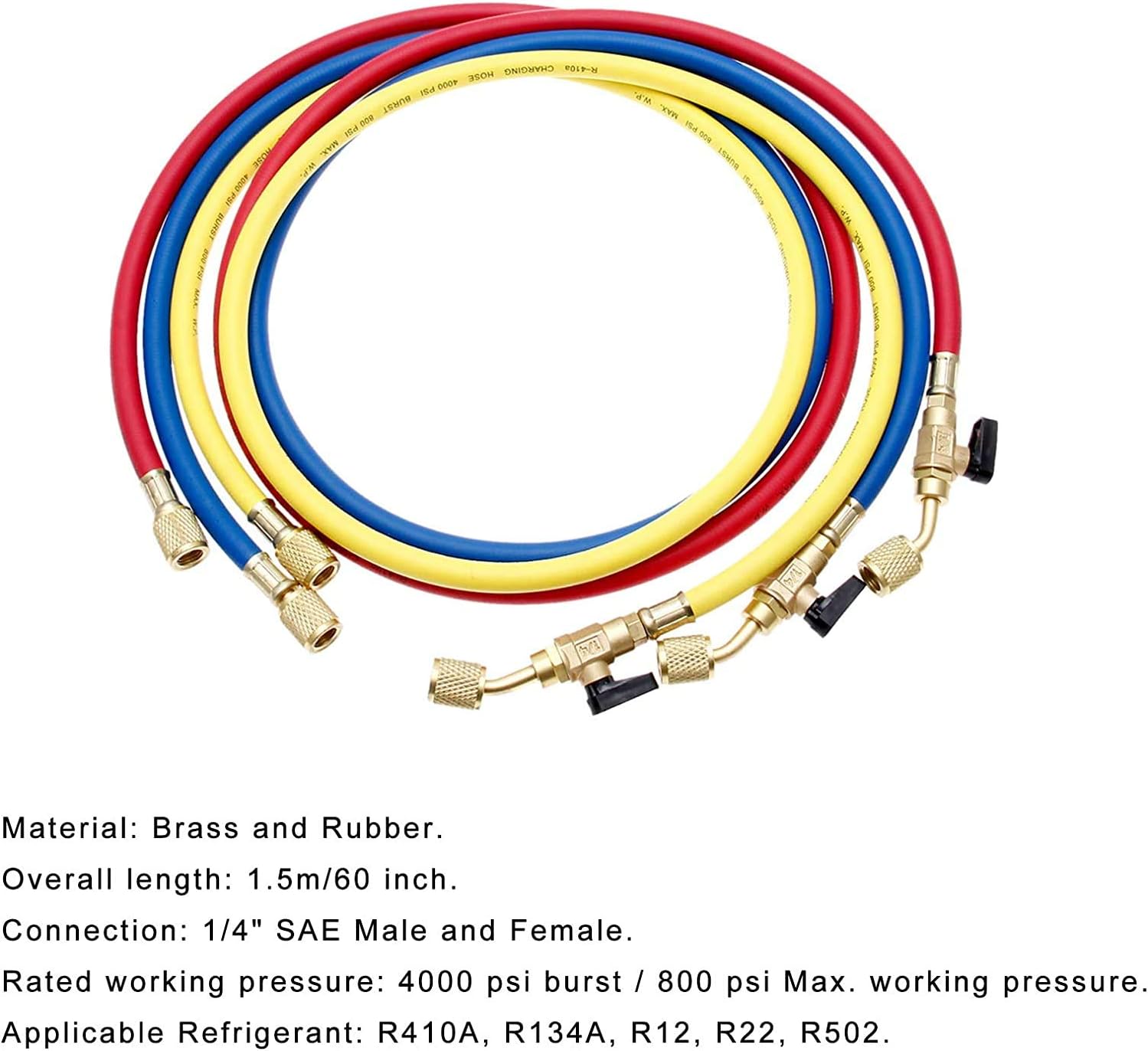 gohantee Refrigerant Charging Hose Ball Valve - Image 3
