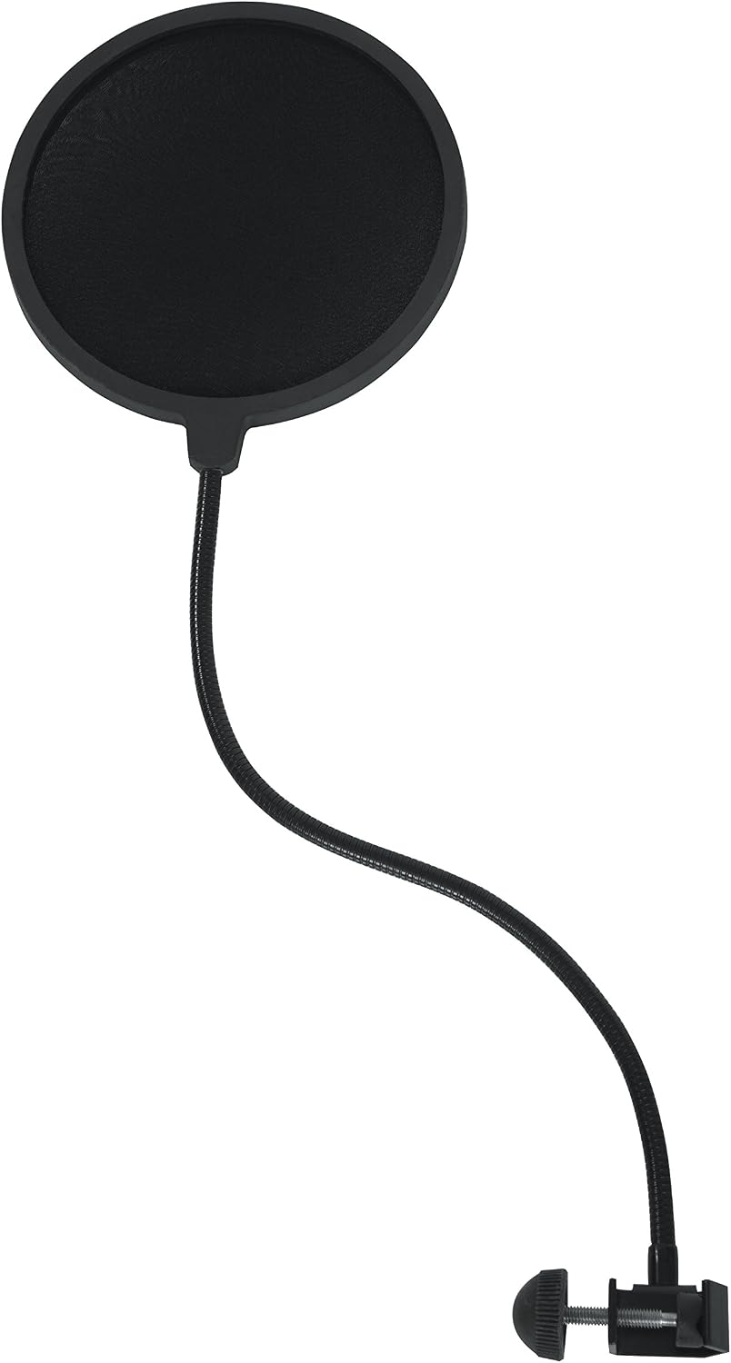 Gator Frameworks Rok-It Single Layer Microphone Pop Filter with C-Clamp to Fit Most Microphone Stands; (RI-POPFILTER)