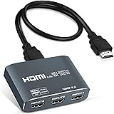 4K@60Hz HDMI Switch 3 in 1 Out Aluminum Alloy【with 4FT HDMI 2.0 Cable】, avedio links 3x1 HDMI Multi Port Switch, 3 Way HDMI S