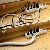 deleyCON 9.8ft Self-Closing Cable Conduit Management Sheath - White Nylon view 7