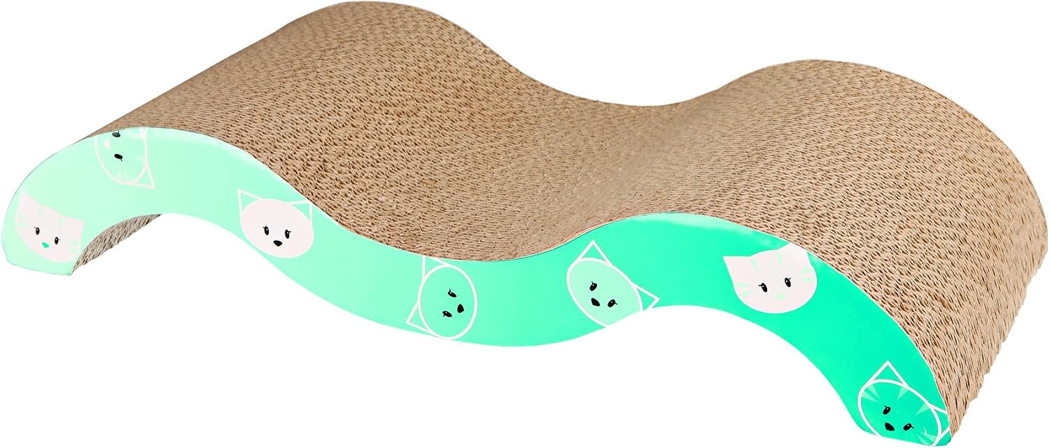TRIXIE scratching wave Mimi with catnip - ideal for natural claw care - 50 x 9 x 23 cm - mint - 48001
