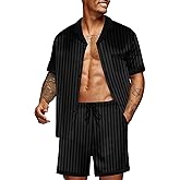 Ekouaer Men Satin Silk Pajamas Set with Pockets Sleepwear Shorts Satin Summer Loungewear 2 Piece Button Down Set S-3XL