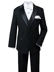 Spring Notion Big Boys' Tuxedo Set with Bow Tie and
