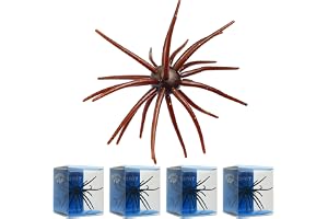 4 件浮动海胆软鱼饵 | 触手生物诱饵,4.3 英寸(约 11.0 厘米)和 3.5 英寸(约 9.0 厘米)TPR 精细诱饵,5 种颜色,非常适合鲈鱼钓鱼,钓钓机,Neko Rig