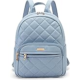 Marvolia Mini Backpack for Women - Vegan Leather Small Fashion Purse for Travel Work Shopping - Light Blue