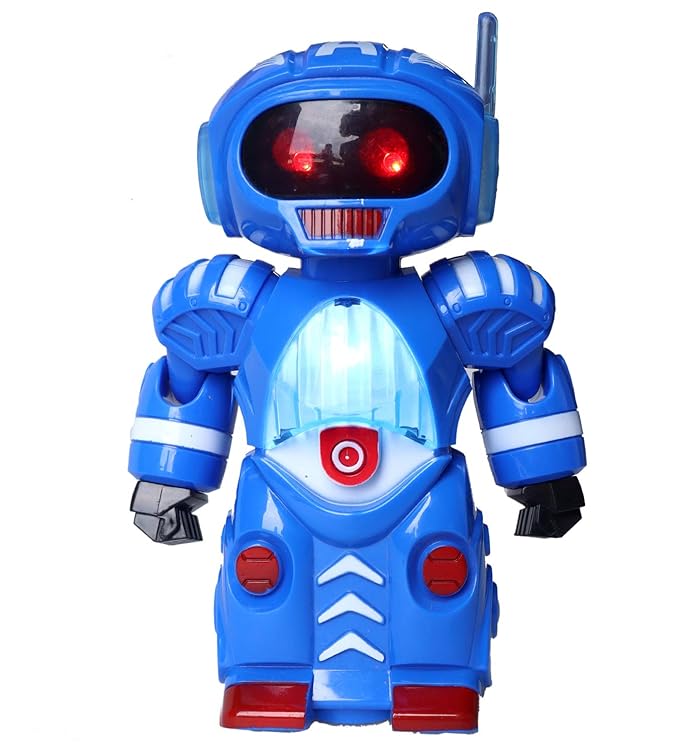 Buy Toyshine Blue Robot for Kids, Colorful Lights and Music with Bump
