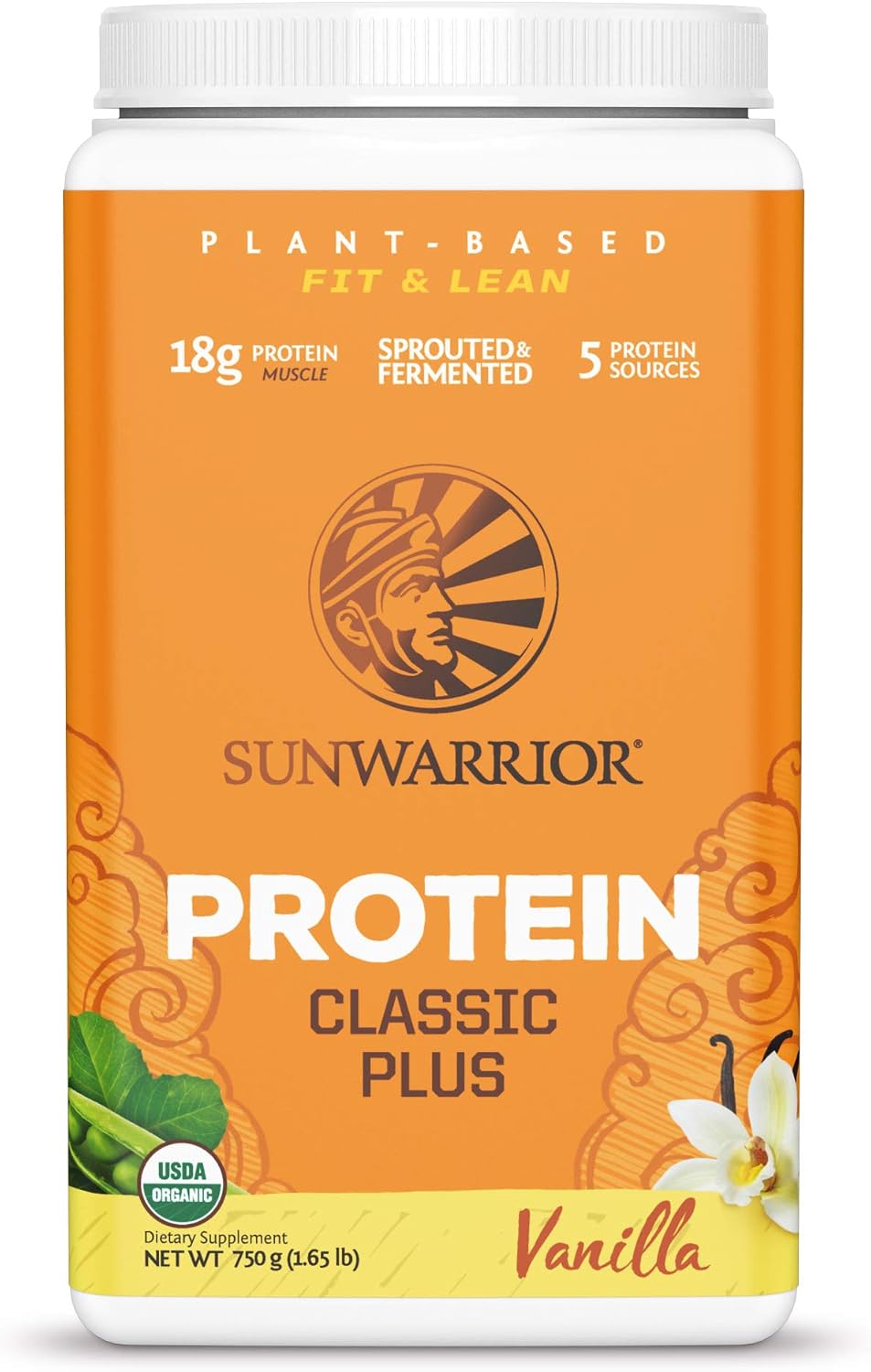 Sunwarrior Classic Plus Vanille, Organic, 750 g, Vanilla, 750 g (Pack of 1) - Image 3