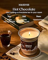 M&SENSE Vegan Soy Wax Candle, Hot Chocolate Heavy