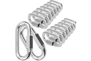 EVANCENT Quick Links, Chain Links Connector, 620lbs Capacity Heavy Duty Carabiner Clips, Galvanized Thread Quick Link Hardware for Safety Chain Swing Gym Hammock, Screw Lock Oval Locking Carabiner