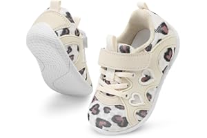 JIASUQI Toddler Shoes for Baby Girls Sneakers Barefoot Walking Shoes Running Tennis Shoes