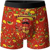 DOPINDU Men's Boxer Briefs Funny Print Boxers for Men Soft Breathable Underwear Fun Gift for Husband Boyfriend