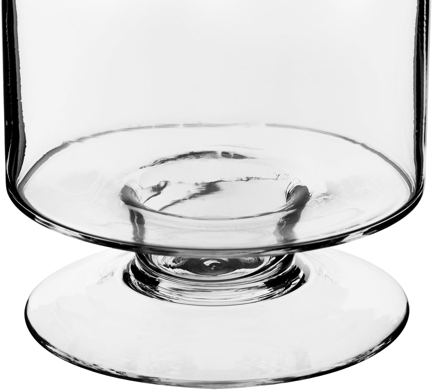 CYS EXCEL Glass Candle Holders, Hurricane Candle Holder, Trifle Dessert Tray, Stemmed Candle Holder (Series (1) 3.75" Wide x 6" Tall): Home & Kitchen