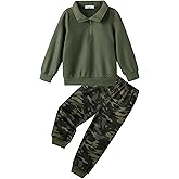 Arshiner Boys Clothes Half Zip Sweatshirt and Pants Outfit 2Pcs Fall Winter Sweatsuit Set for Kids 2-10 Years