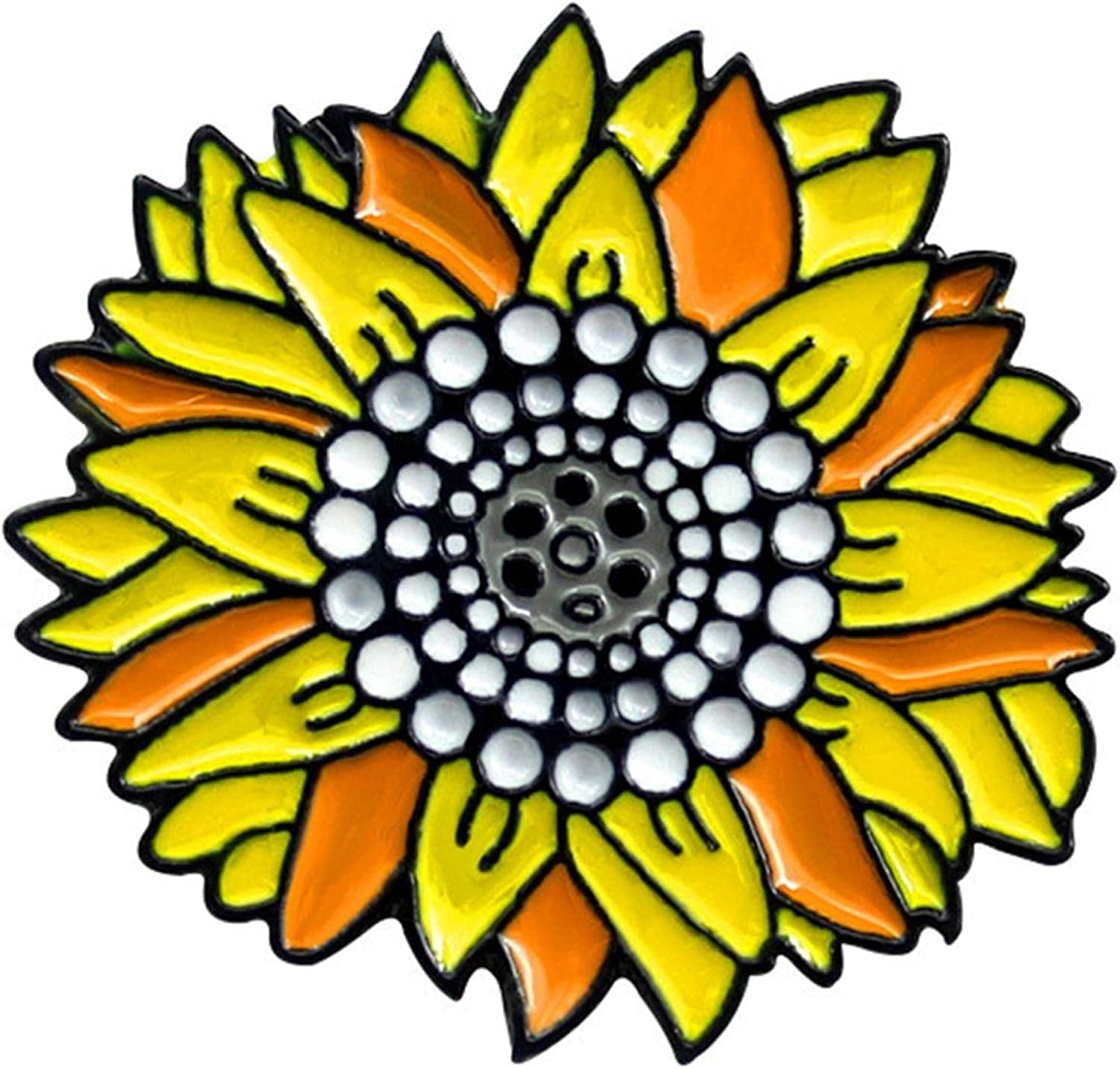 TTTST Bright Color Sunflower Brooch Pin Lapel Pin Badge Brooch Jewelry Accessory for Bags