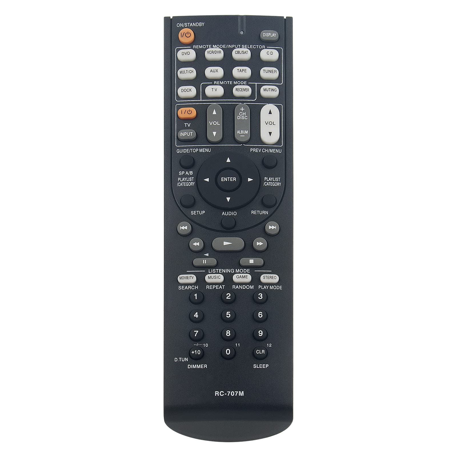 New RC-707M Replace Remote Control- RC707M AV Remote Control Replacement fit for ONKYO AV A/V Receiver RC-707M RC707M RC 707M TX-NR709 Remote Controller