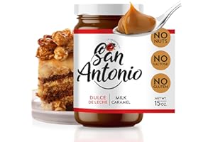 LA VAQUITA DE SAN ANTONIO San Antonio Dulce de Leche Classic Milk Caramel Spread - Gluten & Lactose Free Dessert Filling & Toppings, Ideal for Ice Cream, Cake, Coffee, Pancakes, Creamy & Rich Fruit Dip -15 oz