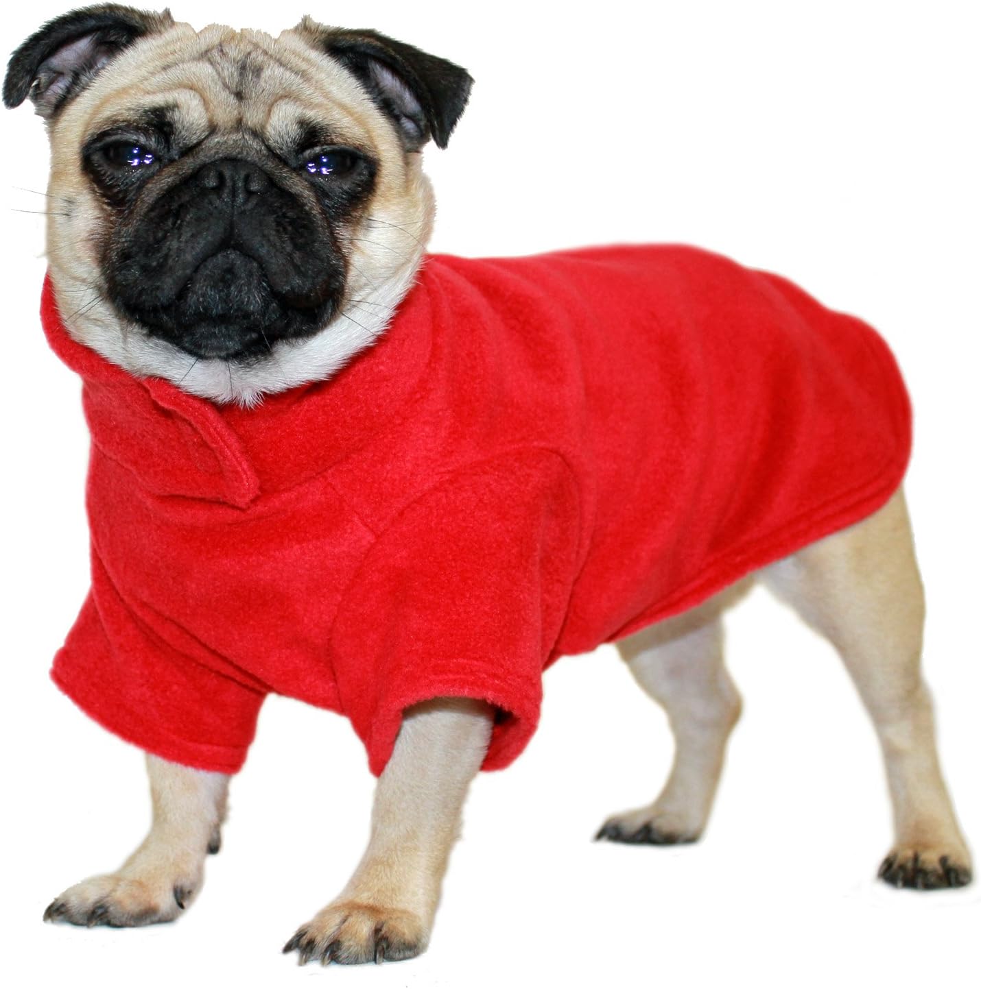 Cosipet Fleece Coat, 8-inch/ 20 cm, Red, 8-inch/20 cm