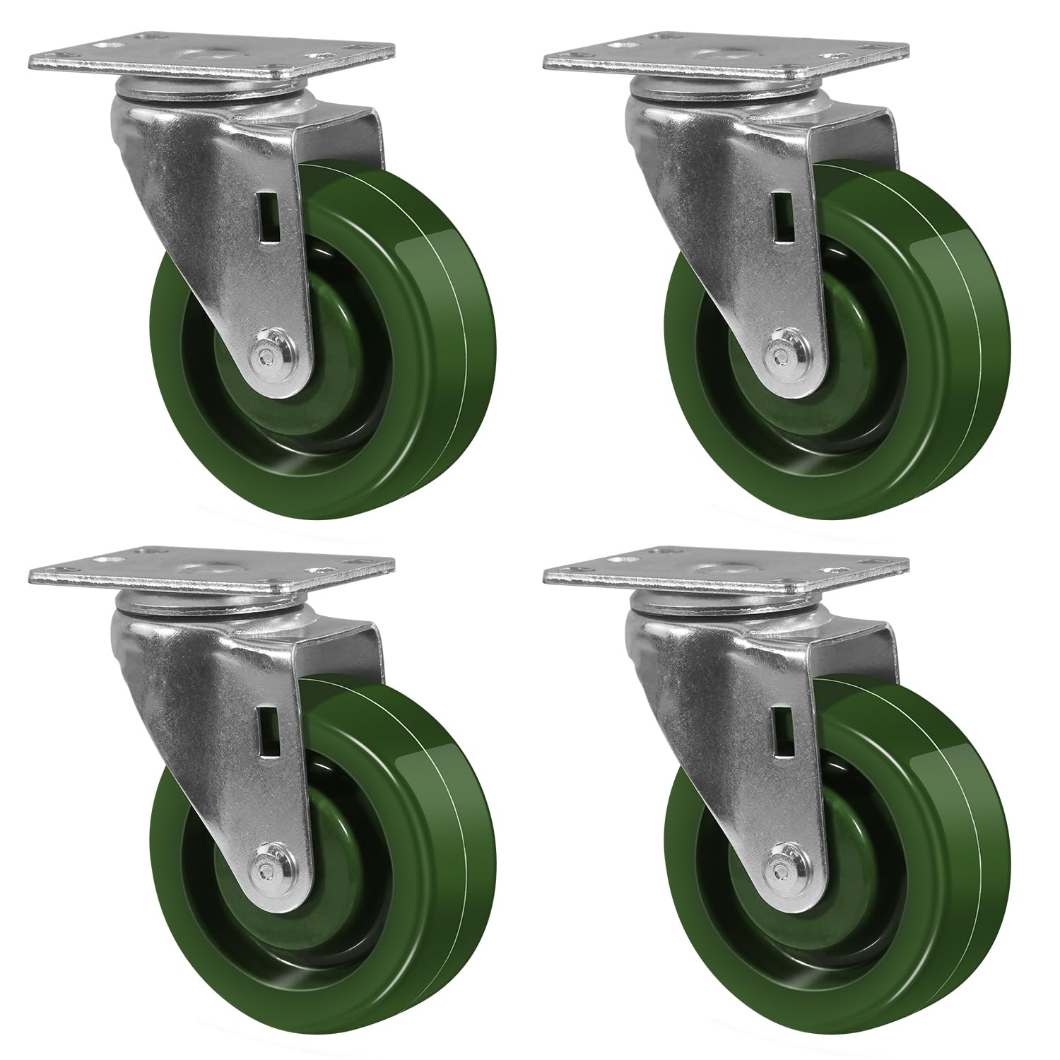 Photo 1 of HANDSAMMU 4"X1.5" Heavy Duty Casters-High Temperature Oven Rack Casters, Industrial casters-Set of 4 with Loading Capacity: 2800LB (4 Swivel)