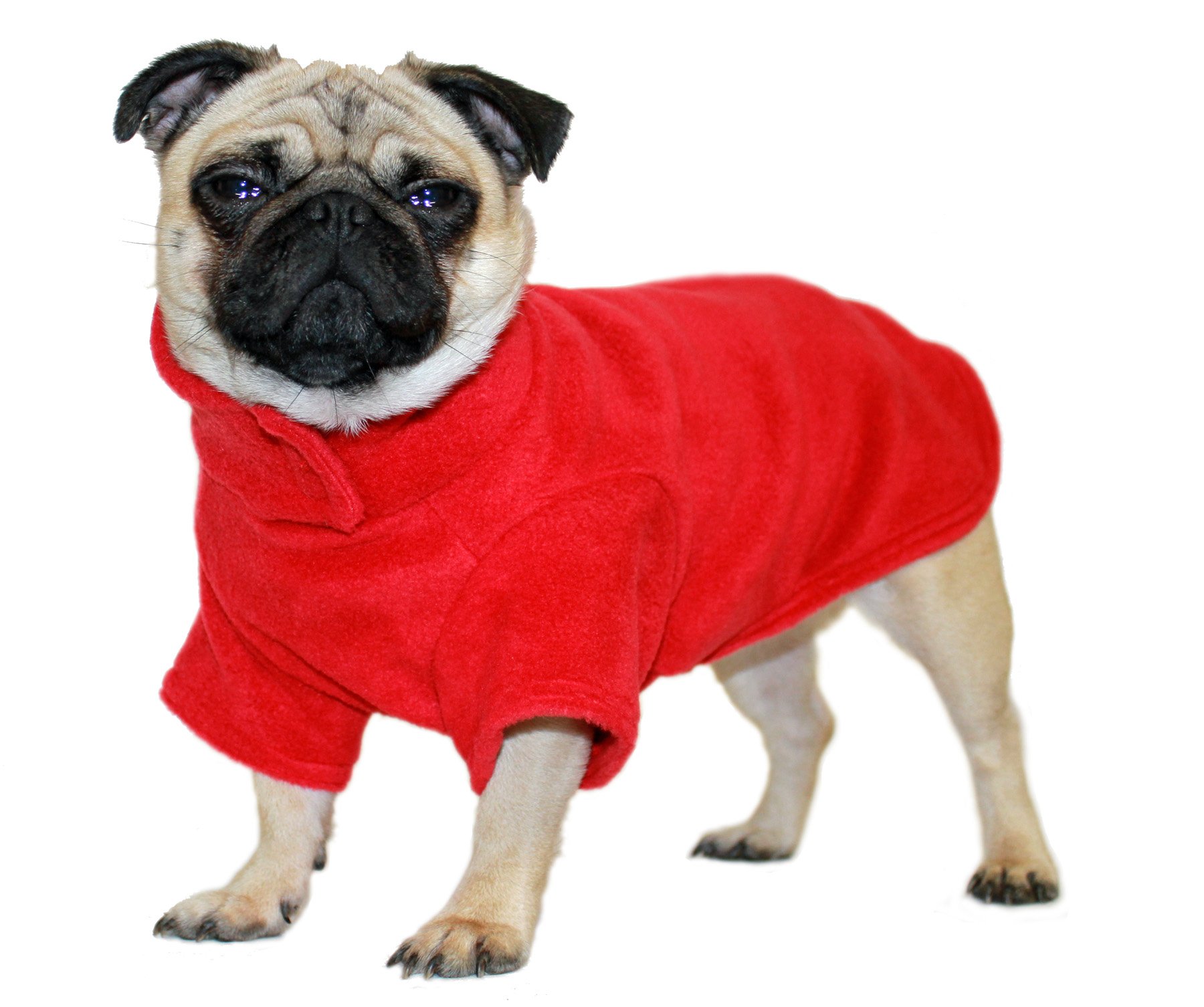 Cosipet Fleece Coat, 8-inch/ 20 cm, Red