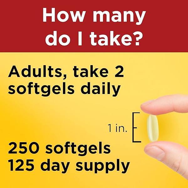 NATURE MADE FISH OIL 1000 MG SOFTGELS, FISH OIL SUPPLEMENTS, OMEGA 3 FISH OIL FOR HEALTHY HEART SUPPORT, OMEGA 3 SUPPLEMENT WITH 250 SOFTGELS, 125 DAY SUPPLY
