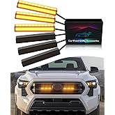 6Pcs Amber Grill Lights for 2024 2025 Toyota Tacoma LED Grille Marker Light 4th Gen Tacoma Accessories Front Bumper Raptor Lamp