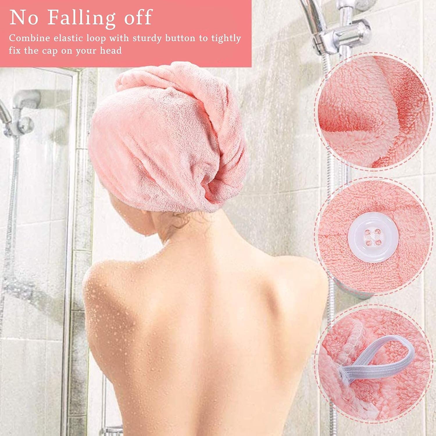 Farsaw Hair Towel Wrap, 4+1 Packs Microfiber Hair Towel Hair Turbans for Wet Hair, Ultra Absorbent Fast Hair Drying Towel for Women, Extra 10 PCS Gifts: Kitchen & Dining