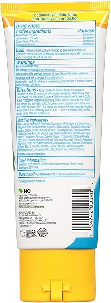 ALBA BOTANICA SUNSCREEN LOTION, SPORT, SPF 50, ISLAND VIBE, 3 OZ