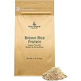 PURE ORIGINAL INGREDIENTS Brown Rice Vegan Protein Powder (1 lb) Sprouted Brown Rice, Gluten Free, Shakes & Smoothies