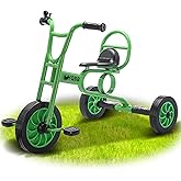 Kids Tricycle for Ages 3+, Preschool Daycare Playground Kids Balance Bike, Home Toddler Trike with Bell and Rubber Wheels, Boys and Girls Indoor/Outdoor Play Equipment