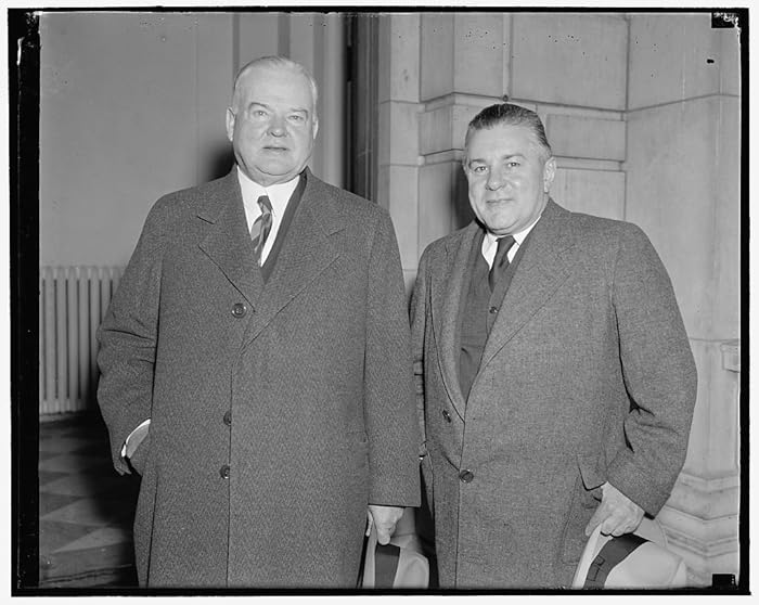 24 x 18 Art Canvas Wrapped Framed Print of Ex-President Hoover Arrives to Attend Meeting at Carnegie Institution. Washington, D.C, Dec. 9. Ex-President Herbert Hoover Accompan 1938 Harris & Ewing 54a