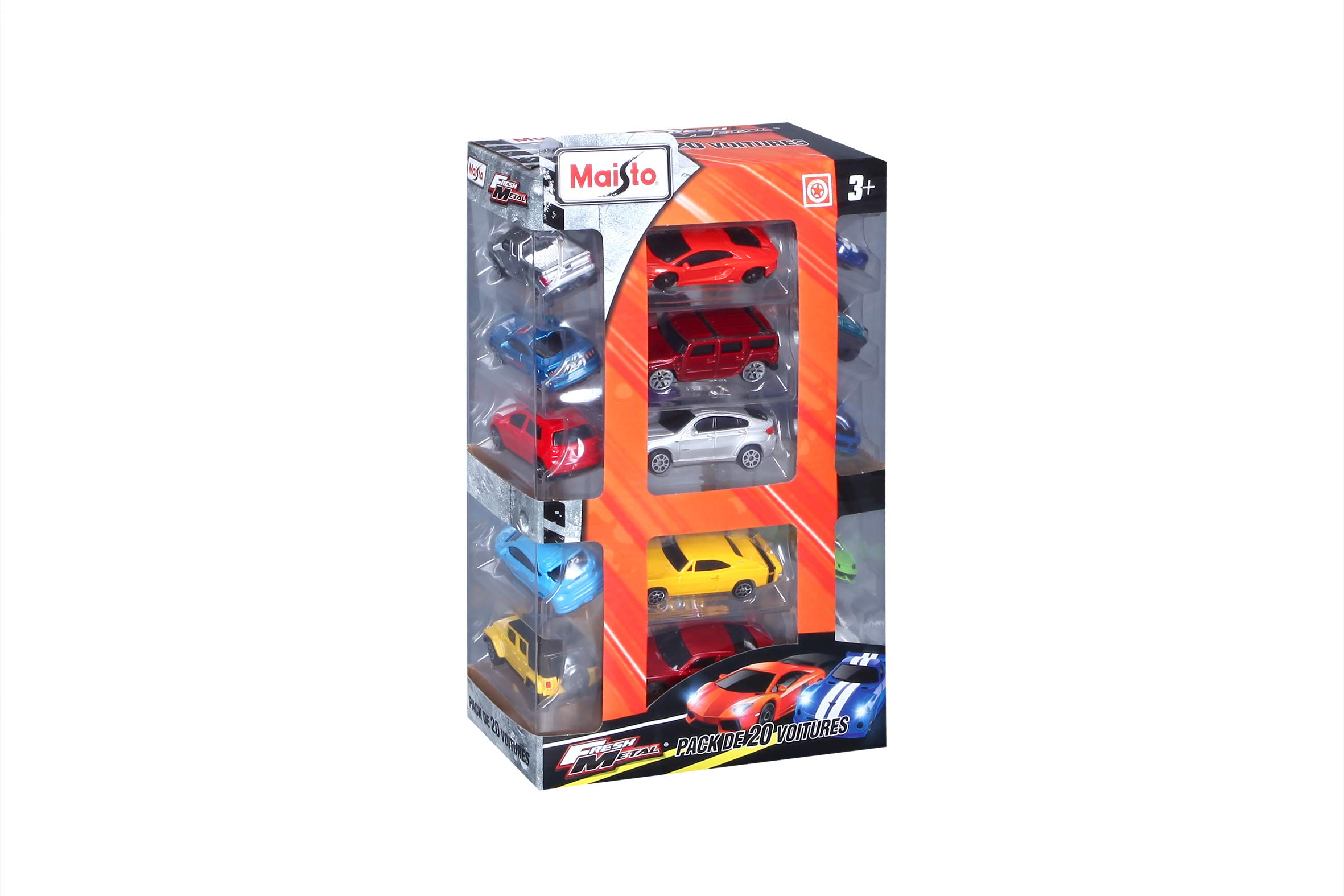 May Cheong Maisto FRESH METAL 20 PIECE VEHICLE PACK – Incredibly Detailed Miniature Die-Cast Replica Collectible Model Vehicles