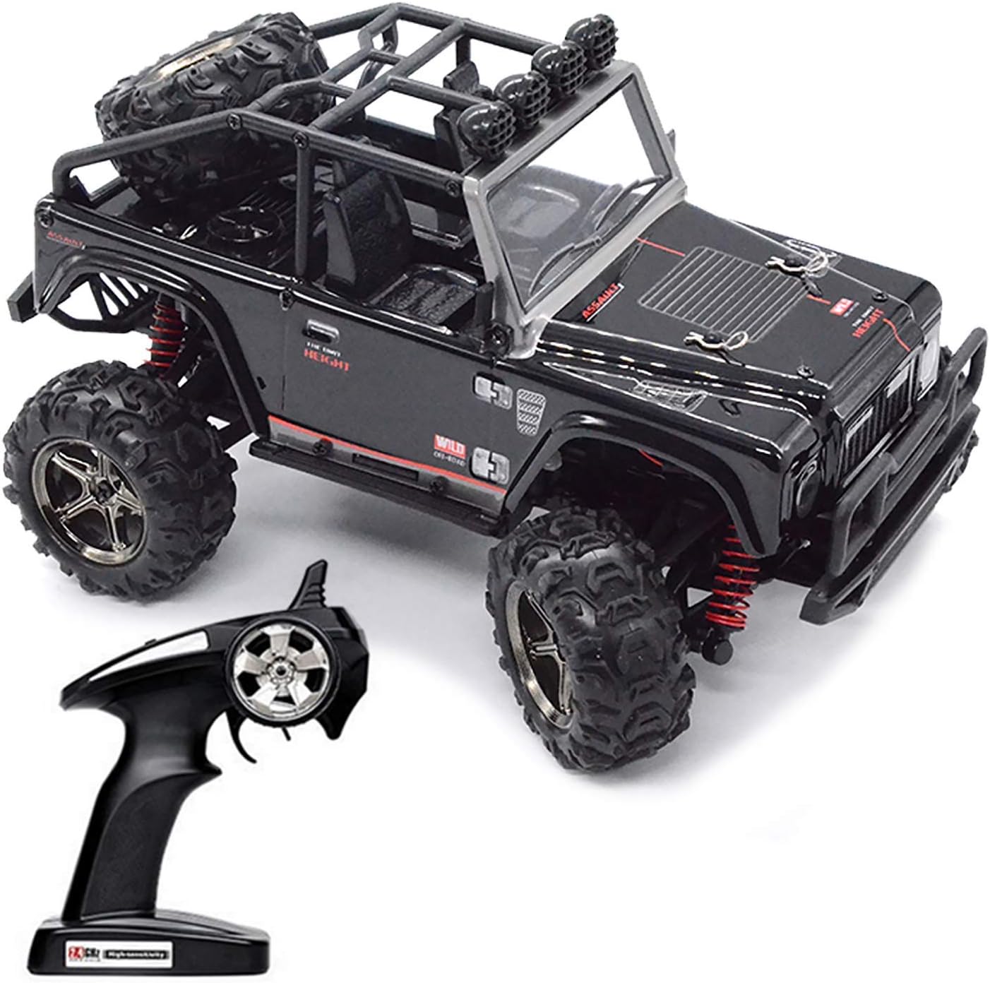 Viewell RC Car Jeep 1/22 Scale, 4WD 25 Mph High Speed Off-road RC Truck 2.4GHz Remote Control Electric Car with Independent Suspension and LED Lights RTR for Kids Adults Hobby Toy