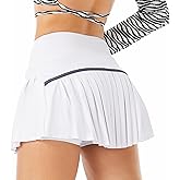 Sobrisah High Waisted Womens Athletic Pleated Mini Skirts Skorts with Pockets for Tennis Golf Workout Pickleball Cheer Casual