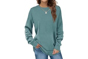 Dofaoo Sweatshirts for Women Crewneck Long Sleeve Shirts Tunic Tops for Leggings Fall Fashion Winter Clothing