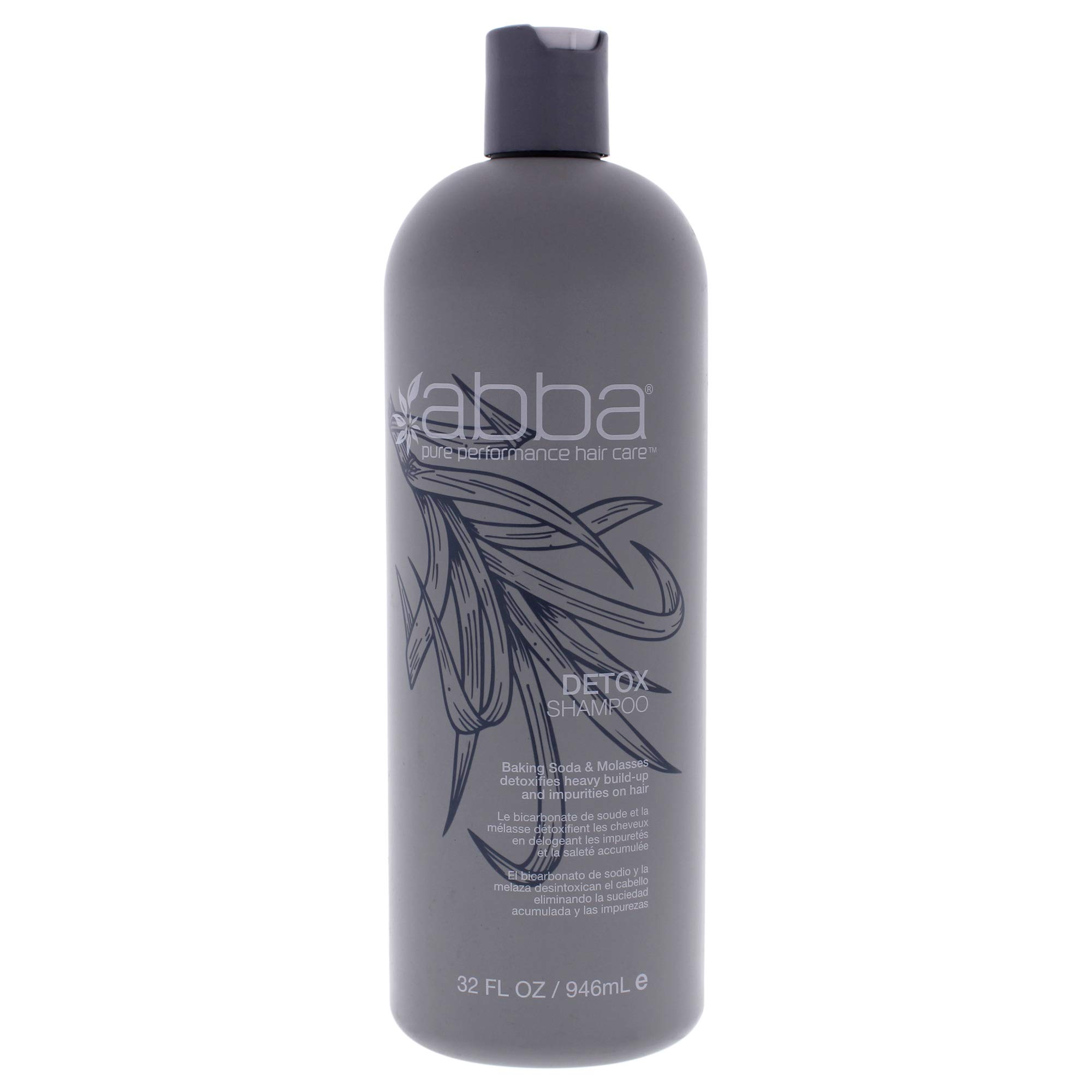 ABBA - Pure Detox Shampoo - Baking Soda & Mol - Detoxifies Heavy Build Up and Impurities - Restores Natural Softness & Original Balance - Cleanses Hair - Increases Volume - 32 oz/946 ml