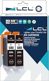 LCL 2PK PGI-580XXL PGBK Ink Cartridge for Canon Pixma TR7550 TS6150 TS8150 view 1