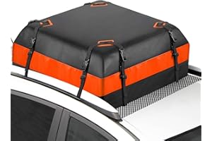 UBOG 15 Cubic Feet Roof Rack, Rooftop Cargo Carrier, Soft-Shell Carriers with Anti-Slip Mat for All Cars with/Without Rack