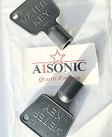 A1SONIC Gas Meter Box Key 2 Pack Plastic 9mm Triangular Drive 66mm Long view 2