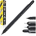 MONTEVERDE USA 9-in-1 Tool Mechanical Pencil in Black – Multifunctional Pencil with Stylus, Screwdrivers, Ruler, and Eraser – Exclusive Collection Great Gift for Professionals