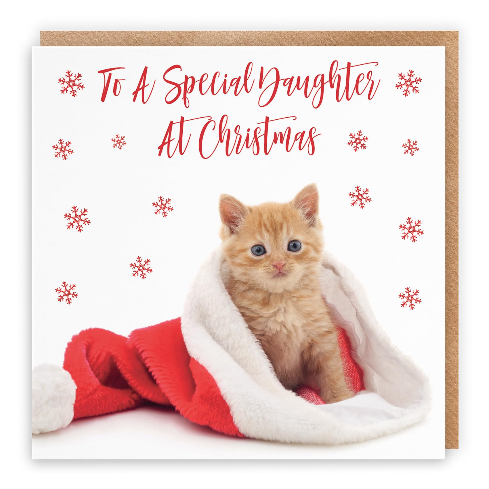 Hunts England - Daughter Christmas Card - To A Special Daughter At Christmas - Kitten Collection