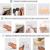 Echehi 5 Hooks Key Holder Wall Mounted Small Coat Rack Black view 5
