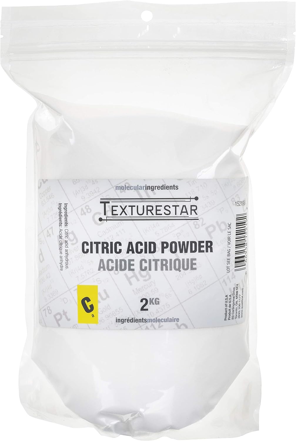 TextureStar Citric Acid Powder 4.4 Pound (2.0 Kg), Perfect For